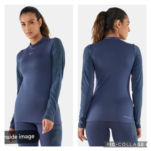 Nike Pants - Nike Pro Therma-FIT ADV 2 piece set Long sleeve top High waisted leggings size L